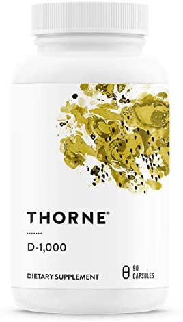 Thorne Research - Vitamin D-1000 - Vitamin D3 Supplement (1,000 IU) for Healthy Bones and Muscles - 90 Capsules